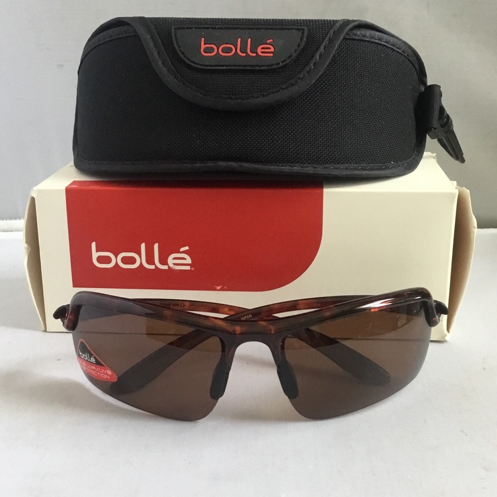 bolle Tortoise Brown Lens Shield Sunglasses